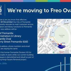 Fremantle Library is moving December 2018